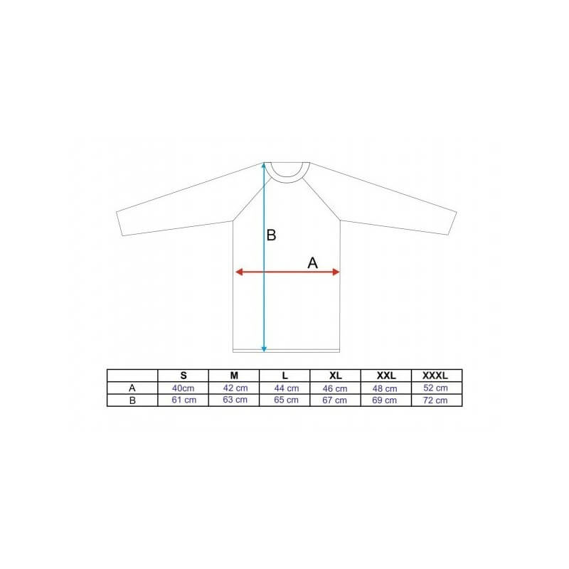 Rashguard Spwan 2.0 size chart