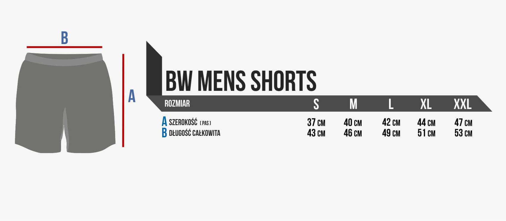 Beltor Short Pants Athletics Size Chart