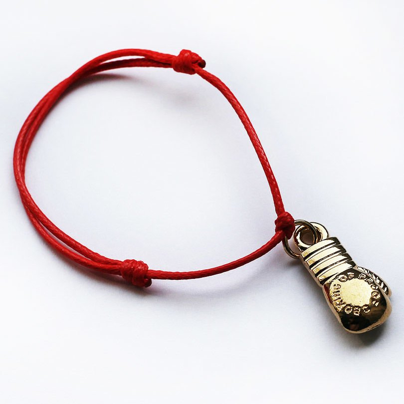 Fit Kolekcja BOXING GLOVE String Bracelet Red & Gold red and gold