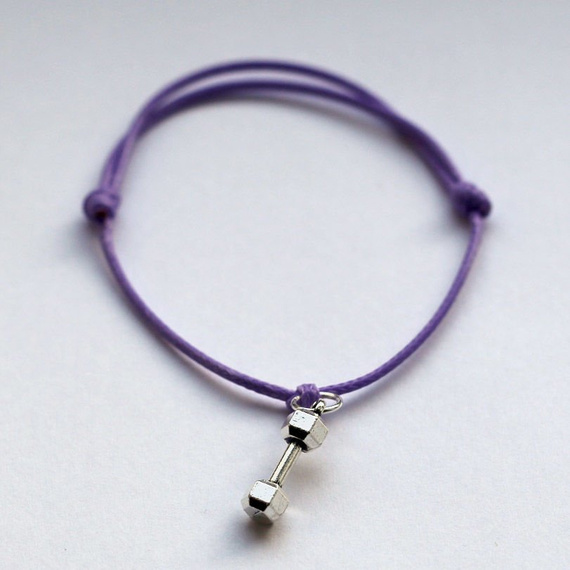 Fit Kolekcja - DUMBBELL String Bracelet - Lavender