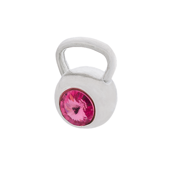 Fit Kolekcja - Sterling Silver Pendant KETTLEBELL SWAROVSKI Rose