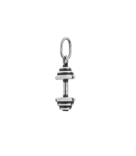Fit Kolekcja - Oxidised Sterling Silver Pendant DUMBBELL 005