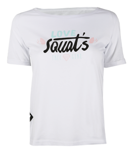 Trec - Koszulka T-shirt TRECGIRL 006 LOVE SQUAT WHITE