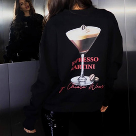 Chiara Wear - Oversize Women's Sweatshirt ESPRESSO MARTINI - black