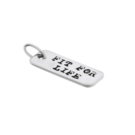 Fit Kolekcja - Zawieszka na łańcuszek srebrna blaszka FIT FOR LIFE