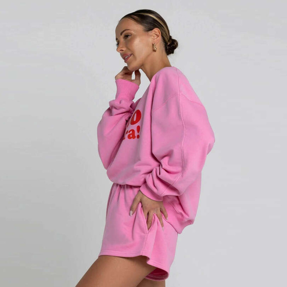 Chiara Wear - Women's Oversize Sweatshirt CIAO CHIARA - pink