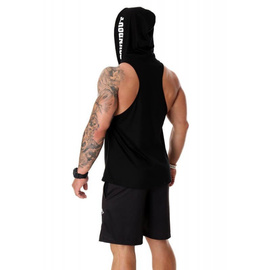 Poundout - Sleeveless Hoodie Tank Top HATE black