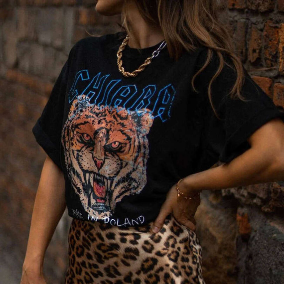 Chiara Wear - T-shirt oversize ROAR - black