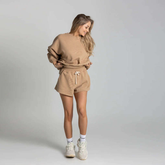 Chiara Wear - Szorty dresowe WAFFLE - karmel