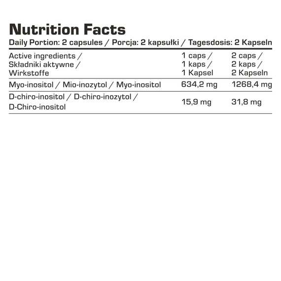 7Nutrition - Inositol - 120 vege kaps.