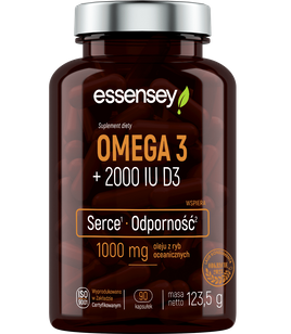 Essensey - Omega 3 + 2000 IU D3 - 90 kaps.