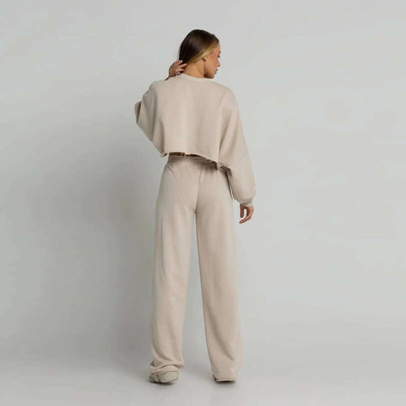 Chiara Wear - Women's SHORT Sweatshirt CALIFORNIA - beige