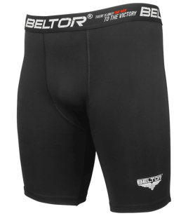 Beltor - Spodenki męskie obcisłe WORKOUT 01 czarne