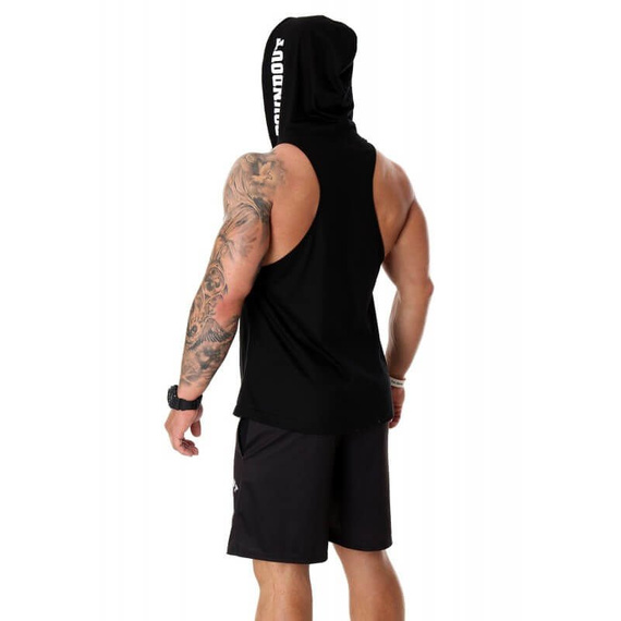 Poundout - Sleeveless Hoodie Tank Top HATE black