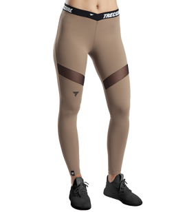 Trec - Leginsy damskie TW LEGGINGS TRECGIRL 030 DUAL MESH CARAMEL