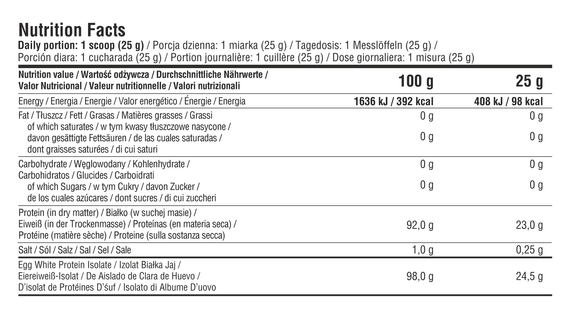 7Nutrition - Egg Protein Isolate 900 g - natural