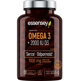 Essensey - Omega 3 + 2000 IU D3 - 90 kaps.