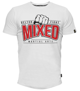 Beltor - Koszulka T-shirt Slim Mixed Martial Arts biały