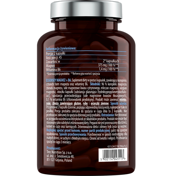Essensey - Magnez z witaminą B6 - 90 kaps.