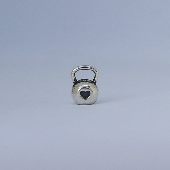 Fit Kolekcja - Zawieszka KETTLEBELL 003 MINI ❤ - oksydowane srebro