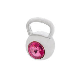 Fit Kolekcja - Zawieszka na łańcuszek srebrny KETTLEBELL SWAROVSKI Rose
