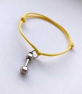 Fit Kolekcja - DUMBBELL String Bracelet - Sun