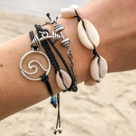 Fit Kolekcja - String Bracelet - wave 02 black