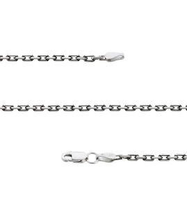 Fit Kolekcja - Oxidised Sterling Silver Anchor Link Chain 50 cm