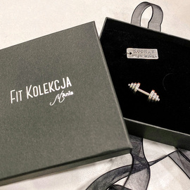 Fit Kolekcja - Set of Two Pendants: DUMBBELL 001 and I LOVE MY BICEPS Charm