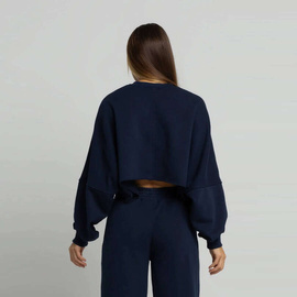 Chiara Wear - Women's SHORT Sweatshirt CALIFORNIA - navy-beige