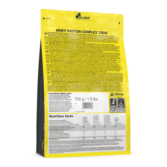 Olimp - Whey Protein Complex 100% - 700 g - biała czekolada z maliną