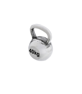Fit Kolekcja - Oxidised Sterling Silver Pendant KETTLEBELL 001