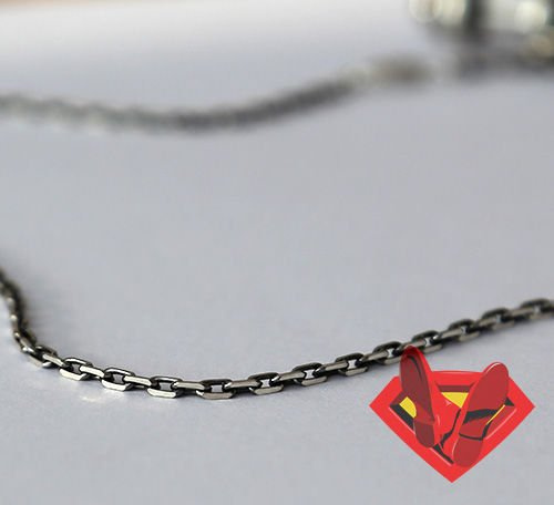 Fit Kolekcja - Oxidised Sterling Silver Anchor Link Chain 50 cm