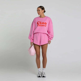 Chiara Wear - Women's Oversize Sweatshirt CIAO CHIARA - pink