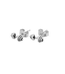 Fit Kolekcja - DUMBBELL Earrings Sterling Silver Studs