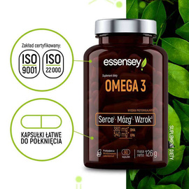 Essensey - Kwasy tłuszczowe Omega 3 - 90 kaps.