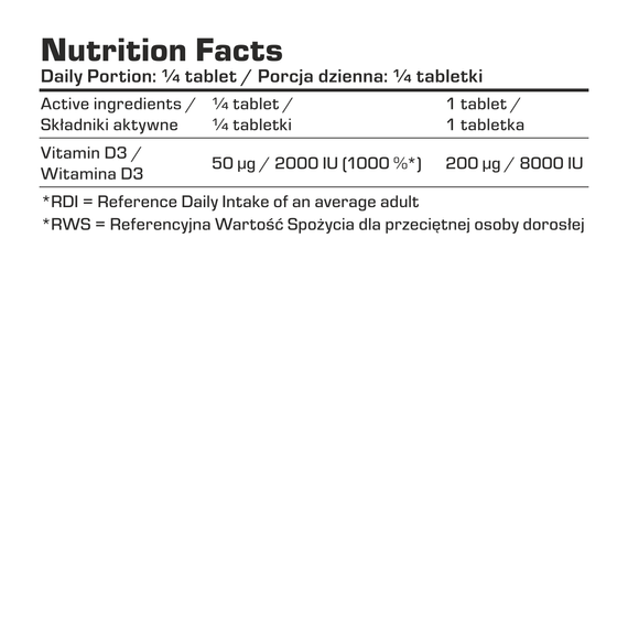 7Nutrition - Vitamin D3 8000 - 120 tab.