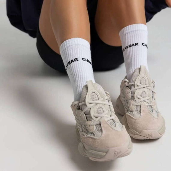 Chiara Wear - Socks with CHIARA WEAR  logo - white