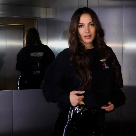 Chiara Wear - Bluza damska oversize ESPRESSO MARTINI - czarna