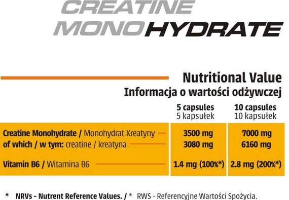 Human Code - Creatine Monohydrate - 400 kaps.