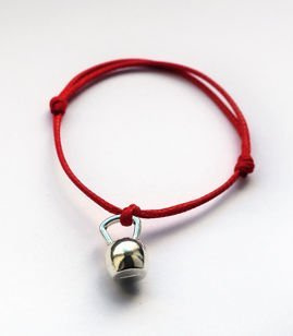 Fit Kolekcja - KETTLEBELL String Bracelet - Red