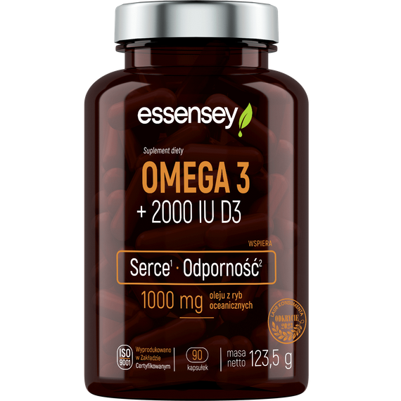 Essensey - Omega 3 + 2000 IU D3 - 90 kaps.