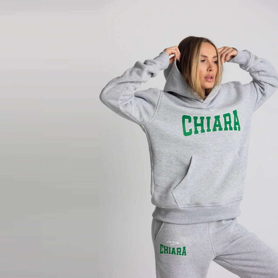 Chiara Wear - HOODIE CHIARA GREEN & gray - peach skin