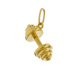 Fit Kolekcja - Gold Plated Sterling Silver Pendant DUMBBELL 003