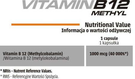Human Code - Vitamin B12 Methyl - 60 veg. caps.