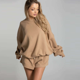 Chiara Wear - Szorty dresowe WAFFLE - karmel