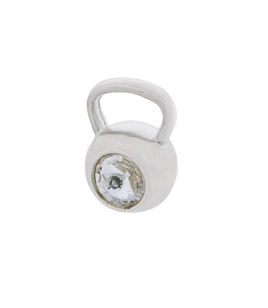 Fit Kolekcja - Sterling Silver Pendant KETTLEBELL SWAROVSKI Crystal 001
