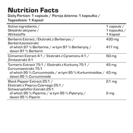 7Nutrition - Berberine HCL PLUS - 100 vege kaps.