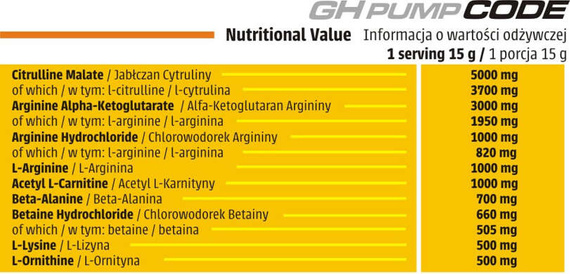 Human Code - GH PUMP CODE - 255 g - lemon ice tea