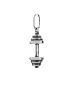 Fit Kolekcja - Oxidised Sterling Silver Pendant DUMBBELL 002